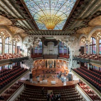 Palau de la Música Catalana, Aufnahmedetails => Canon EOS 5D Mark II | f6,3 | 16mm | Iso 800 | 0.05s