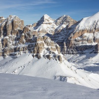 Südtirol, Blick auf die Rückseite der Tofanen