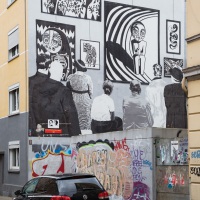 Street Art im Dortmunder Unionviertel, Kreuzung Sudermannstraße und Adlerstraße