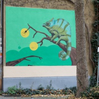 Street Art im Dortmunder Unionviertel, Einmündung Falkenstraße in Adlerstraße