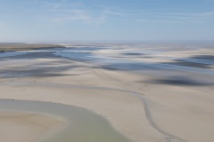 Februar, Wattenmeer bei Le Mont-Saint-Michel