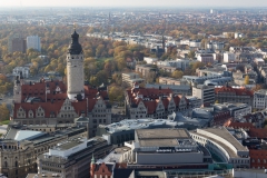 Leipzig, von oben - Rathaus