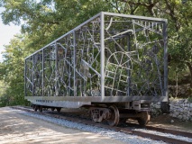 Château La Coste: dieser Eisenbahn Wagon wurde von Bob Dylan gestaltet