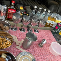 Das Ergebnis der Vorbereitungen für den Sundowner, Hluhluwe-iMfolozi Park